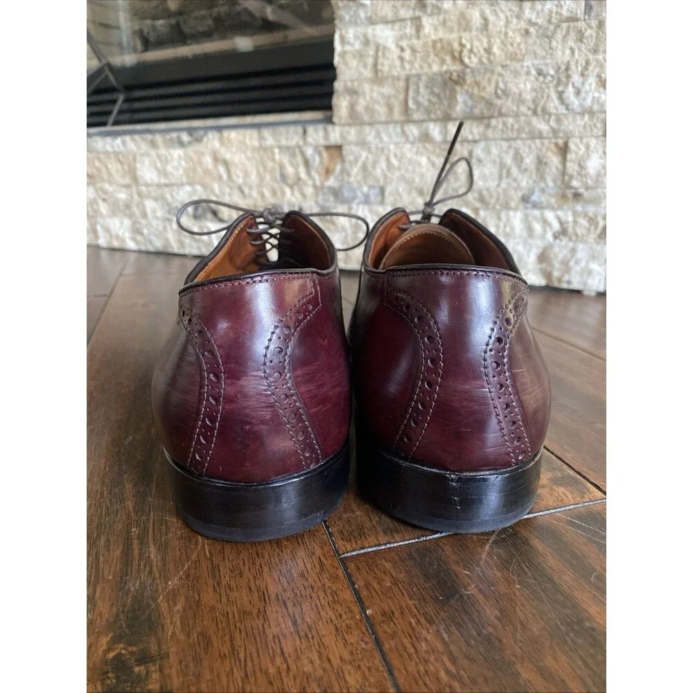 Alden 994 Saddle Bal Oxford Shell Cordovan Cherry Brown 10.5 C E *replaced heel